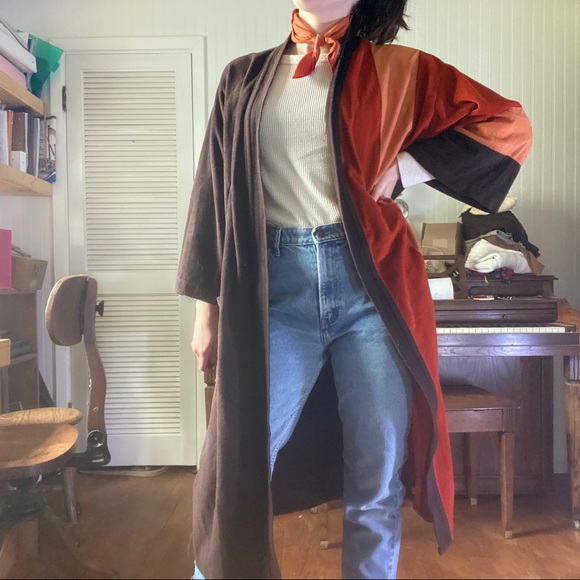 Vintage Other - vintage 70s patchwork warm tones stripe O/S 🧡